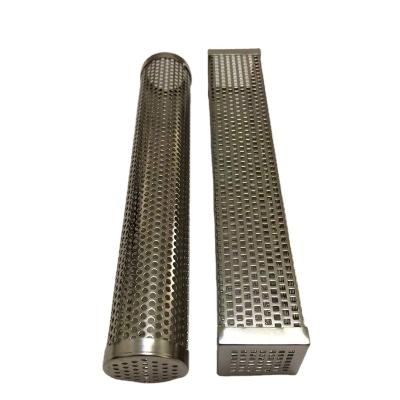 China Factory Price 304 Stainless Steel BBQ Pellet Smoker Perforated Tube Dustproof For Hot Or Cold Smoking for sale