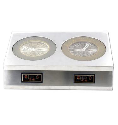 China Hotel Yawei two head 2 burner cooktop commercial infrared cooker for sale