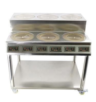 China Yawei T type electric stove pottery hotel 6 head vertical six muti head electric stove for sale