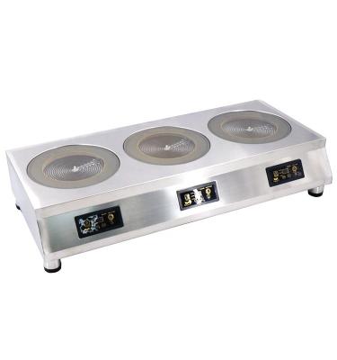 China Hotel Yawei three head multi head stove cooktop infrared cooker for sale