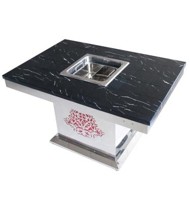 China Commercial electric hot pot Yawei pot restaurant customizable hot pot table and bbq table hot pot table for sale