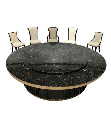 China Yawei Rotatable One Person One Table Hot Round Table Hotel Marble Electric Pot Table for sale