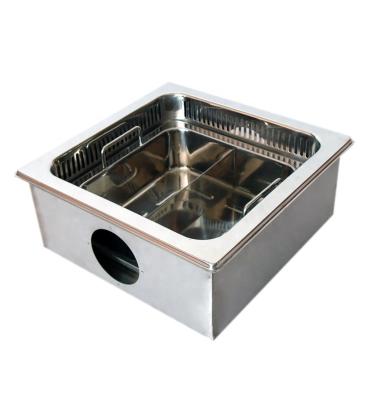 China Hotel Yawei hot pot equipment components adjust stainless steel double flavor hot pot for sale