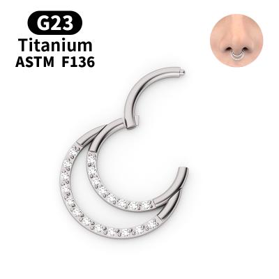 China Hera New Elegant Fashion Jewelry G23 Silver Titanium Titanium Nose Ring Piercing Body Jewelry for sale