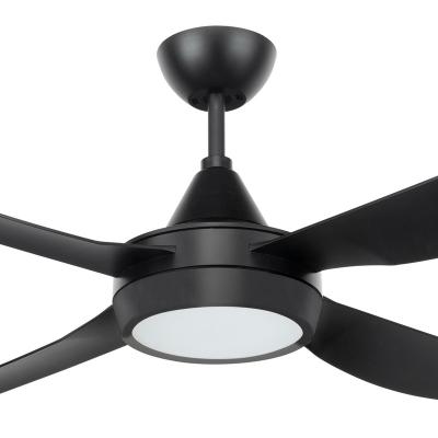 China 52 Inch Low Noise Air Cooling Fan Home Decorative Fancy Modern White/Black LED Light Ceiling Fan With 4 ABS Blades, Include Remote Control for sale