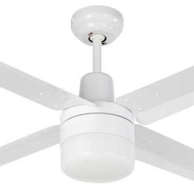 China Air Cooling Low Noise Modern 48 Inch Ceiling Fan White Industrial Light with 4 Aluminum Blades, Include Wall Control for sale