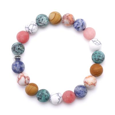 China Special Design FASHIONABLE Women Shape Natural Matte Stone Bracelets White Turquoise Bracelets for sale