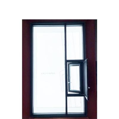 China NFRC Swing Casement Impact Resistant Aluminum Windows Hallow Argon Gas Energy Efficient Window Filled for sale