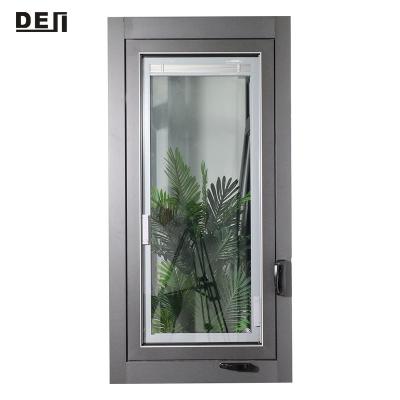 China Folding Screen High Security Germany Hardware Tempered Glass Awning Window Aluminum Profile for sale