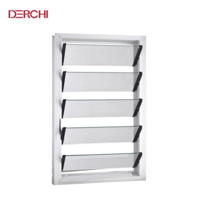 China Aluminum Glass Swing Jalousie Window Louvers Window Price With Single Glass for sale