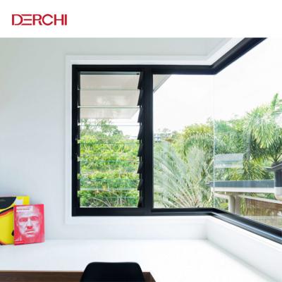 China Sliding Louvre Aluminum Glass Windows from DEJI Glass Shutter Jealousic Window for sale