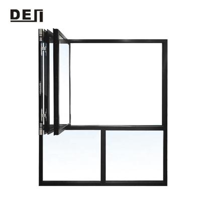 China Sliding Factory Price Aluminum Folding Windows Double Temper Glass Stained Glass Window for sale