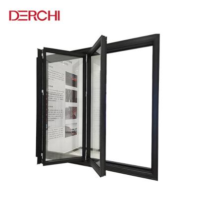 China Australia Standard Thermal Break Folding Horizontal Bifold Windows Folding Stained Glass for sale