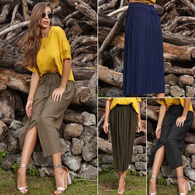 China 2021 Fashion Women Anti-static Equipment Ladies In Skirt Open Legs Pleated Skirt for sale