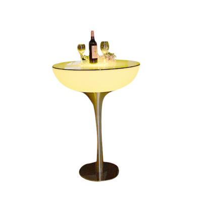 China Modern Wholesale Glowing Led Cocktail Round Tables For Bar Restaurants Furniture for sale