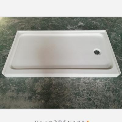 China Modern Acrylic Shower Base Factory with Tile Flanges on Three Sides Drain Hole in Middle Shower Pan cUPC Hotaqi for sale