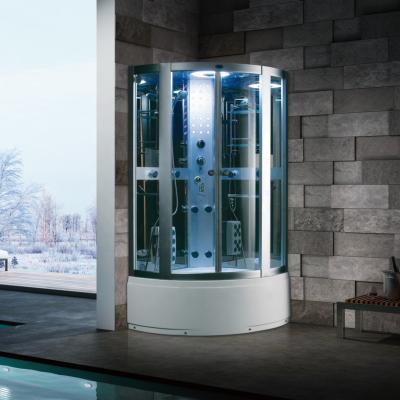 China Computer Control Panel Hotaqi luxury high-tech spa steam sauna  corner room made by acrylic and tempered glass applied for hotel villa for sale