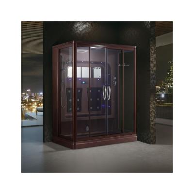 China Computer Control Panel Hotaqi luxury big coffee framed Square far infrared Steam sauna room suitable for home,villaandhotel for sale