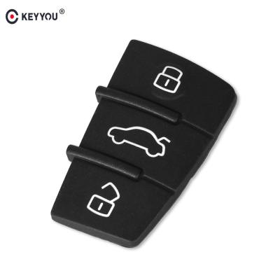 China ABS KEYYOU Flip Key Fob 3 Button Remote Cover For AUDI A3, A4, A5, A6, A8, Q5, Q7, LINE RS Car Key Cover TT S Rubber for sale