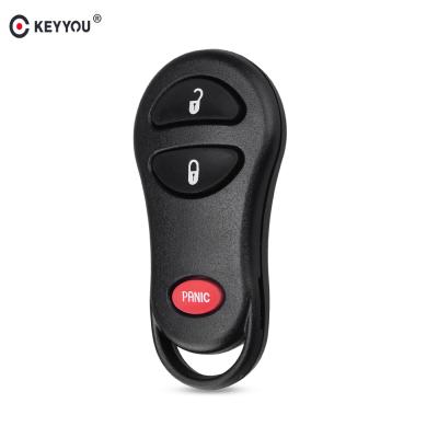 China KEYYOU Plastic 3 Buttons Smart Car Key Shell Case Fob Cover For Chrysler Voyager Remote Cruiser For Dodge Ram Dakota Jeep Cherokee for sale