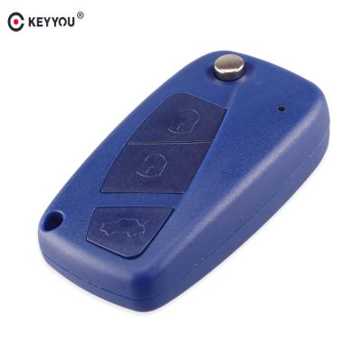 China ABS KEYYOU for FIAT Iveco Punto Ducato Stilo Panda Idea Doblo Bravo 2/3 Button Flip Remote Car Key Case Shell Cover for sale