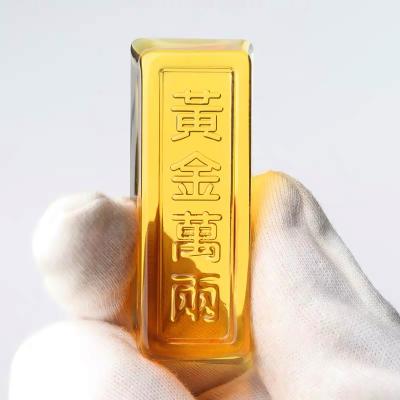 China China new product gold bar citrine hand carved crystal carfts home decoration for sale