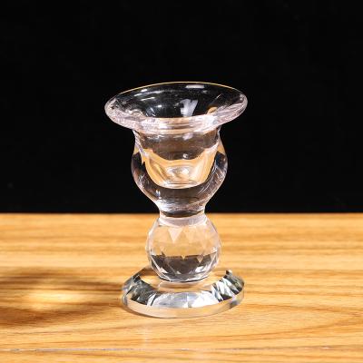 China Luxury unique fashion mini crystal candle holder tealight holders for event wedding decor for sale