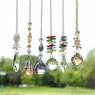 China Europe Chandelier Crystal Ball Prism Suncatcher Hanging Ornament for Garden Wedding Decoration for sale