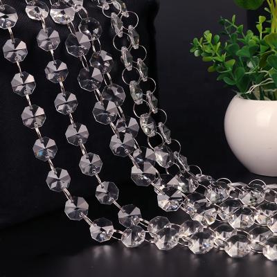 China Octagon Crystal Beads Garland Chain Crystal Hot Sale Chandelier 14mm Strands Wedding Favor for sale