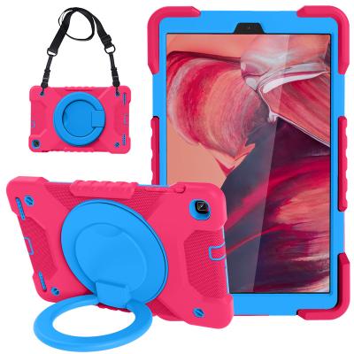 China Silicon 360 Rotation Hand Strap&Kickstand Tablet Case For Samsung Taba T510/T515 10.1 inch Silicone Cover Device for sale