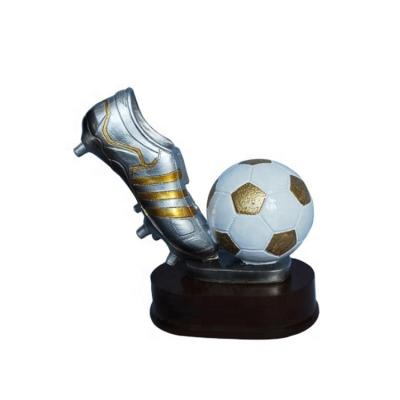 China Healthcare Institutes Resin World Soccer Football Cup Resin Trophy for sale