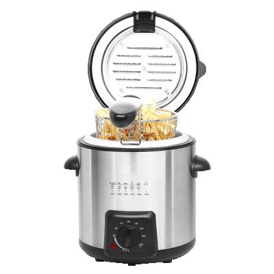 China Model Number 2K960S 0.9L Stainless Steel Home Adjustable Deep Fryer Thermostat Deep Fryers For Sale for sale