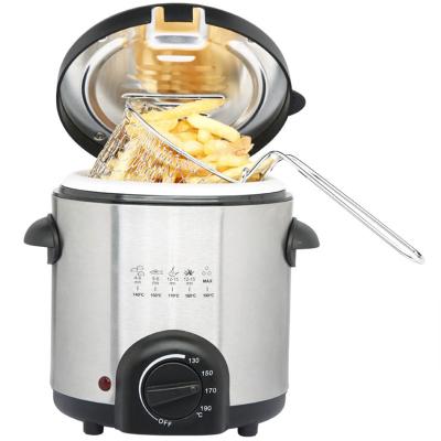 China AIGREN 8K119 Household Appliance 0.5L 600W Mini Electric Deep Fryer With Basket for sale