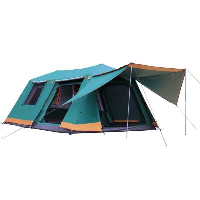 China Sun UPF™ protection; ‰ ¥ Outdoor Aluminum 80 Pole Tent 6-8-12 Persons Automatic Camping Thickened Rainstorm Prevention Two Rooms And One Hall for sale