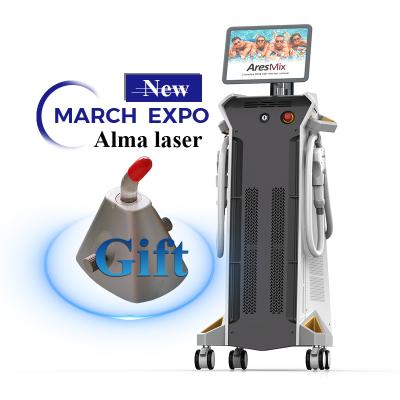 China Skin Tightening Alma Laser Ice Soprano 4 Wavelengths 20HZ Diode Laser 755+808+940+1064 Alexandrite Lazer Hair Removal Device for sale