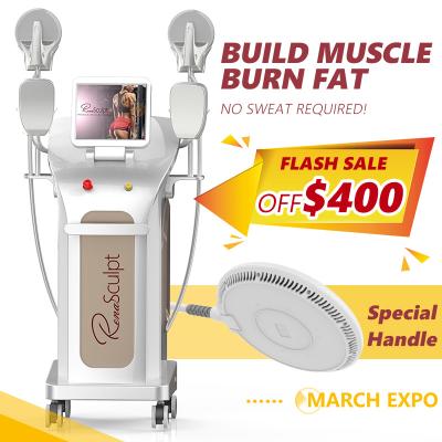 China Renasculpt 5 weight loss handles 10 Tesla emslim electric muscle stimulator body contouring EMS sculpting machine for sale