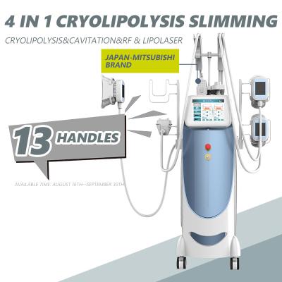 China Weight Loss 2021 New Cryo 13 Handles Fat Freezing Machine Body Slimming Criolipolysis Loss Weight Cavitation Machine for sale