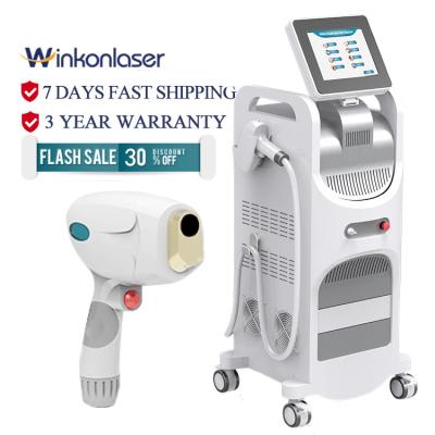 China Skin Tightening Winkonlaser 2022 10/16 Bars 808nm Diode Laser Hair Removal Device Imported From USA for sale