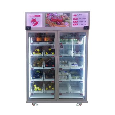 China Metal Cheap Smart Refrigerator Selling Frozen Food Egg Vending Machine in Remote Control Supermarket for sale