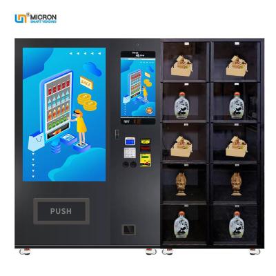 China Metal The New Micron Smart Snack and Beverage Vending Machine Comes with a Coin Receiver and a Credit Card Reader for sale