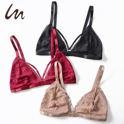 China Antibacterial Customize Ladies Brelette Design Lace Bra The New Sexy Underwear Bra Girls Sleep Bra for sale