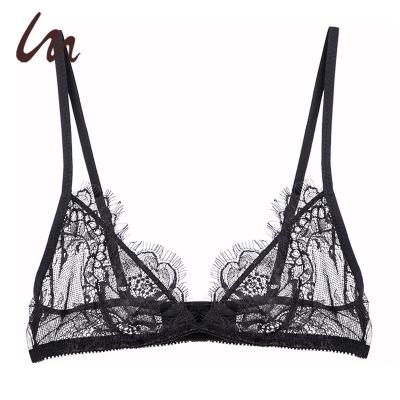 China Free Padded Half Cup (1/2 Cup) Lace Moder Underwear Women Bra Women Images Girl Adults Sexy Cute Sleek Antibacterial Black Cup Hot Sexy Yarn Custom Made for sale