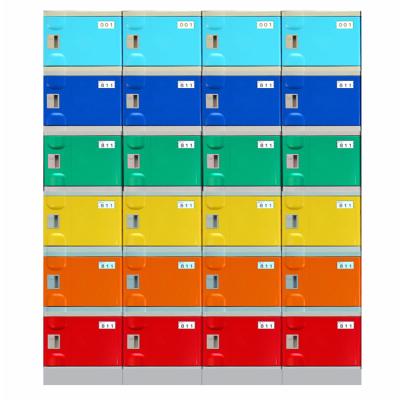 China Gym Factory Price Gym Locker Lock Plastic Cabinet Used ABS Employee Locker Room Cabinet Furniture 6 Door Locker for sale