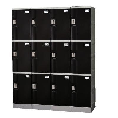 China Commercial Furniture 2020 New Products High Quality Triple Tiers By Column ABS Plastic Locker Supplier for sale