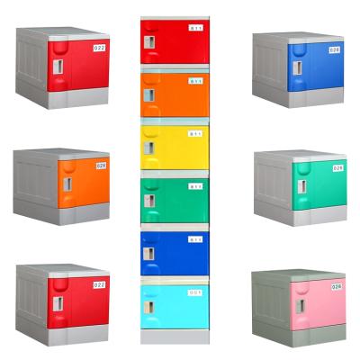 China Gymnasium Safe Durable ABS Plastic Small Dormitory School Lockers Colorful For Classroom 6 Tier Locker for sale