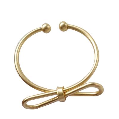 China FASHIONABLE Korean simple matte common girlfriends lovely bow ring open index finger ring for sale