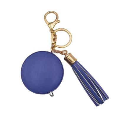 China Souvenir Gifts Promotion Cute PU Tassel Security Key Chain Leather Keychain Leather Key Chain Key Chain for sale