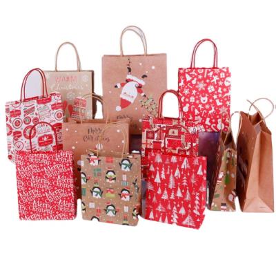 China Christamas Home Decoration Christmas Gift Bag Wrapping Paper Handbag Set Christmas Stocking In Stock for sale