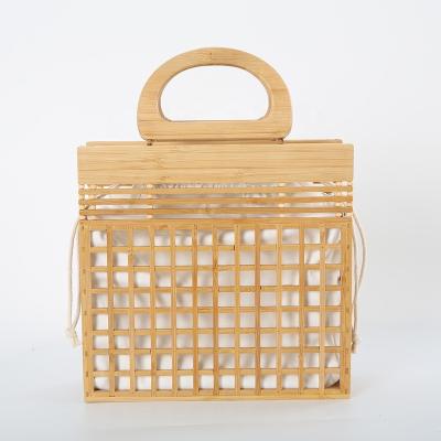 China Rectangular Eco-Friendly Bamboo Bag Shape Cotton Lining for sale