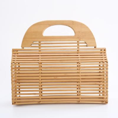 China Eco-Friendly New Style Rectangular Bamboo Wooden Handbag for sale